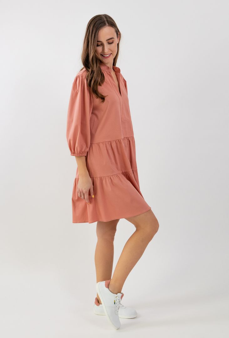 Women's Shirt Dress Be Lenka Essentials - Salmon Pink