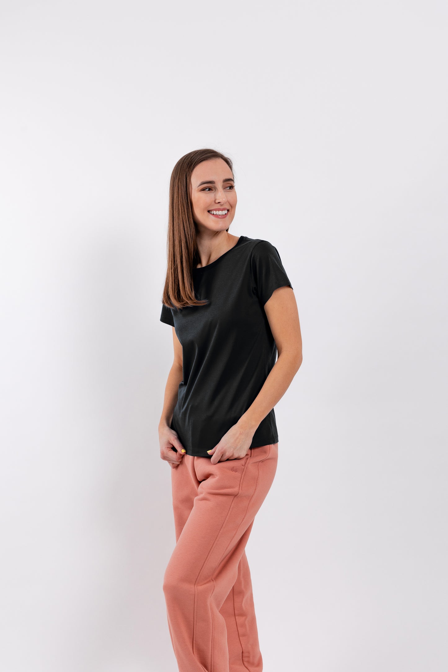 Women's Round Neck t-shirt Be Lenka Essentials - Jet Black