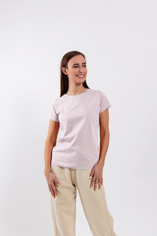 Women's Round Neck T-shirt Be Lenka Essentials - Powder Pink