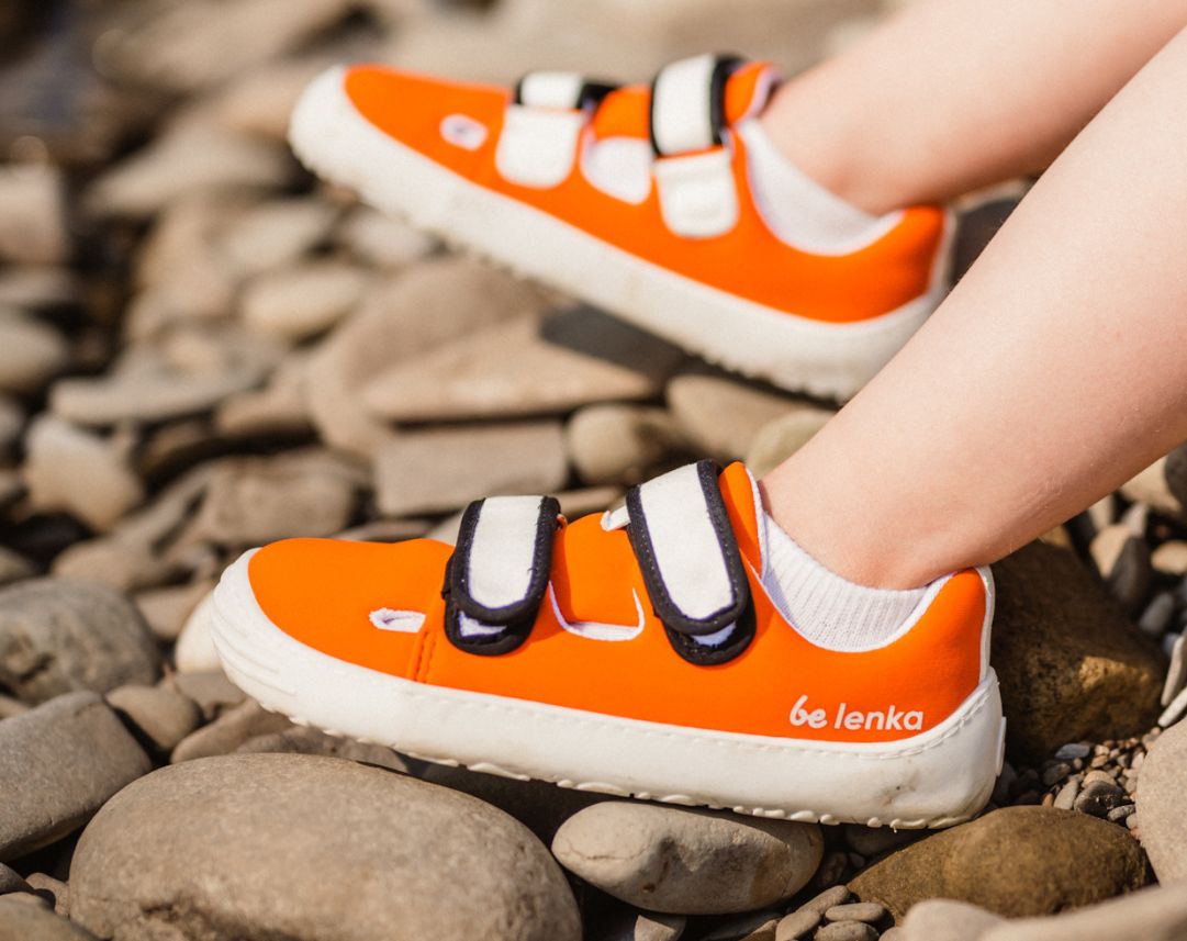 Be Lenka Kids barefoot sneakers Seasiders - Orangy