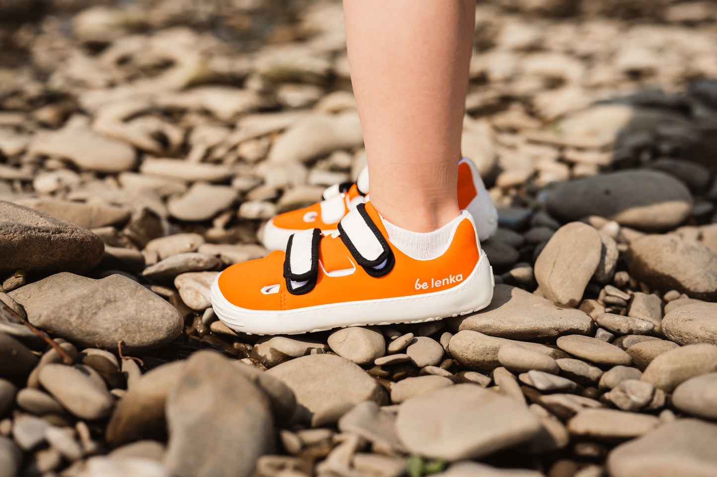 Be Lenka Kids barefoot sneakers Seasiders - Orangy