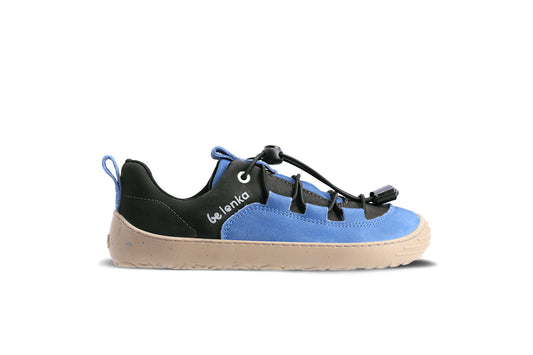 Be Lenka Kids barefoot sneakers - Xplorer - Blue & Olive Black