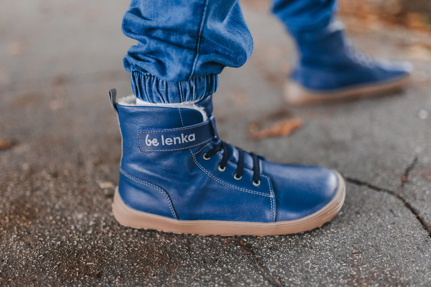 Winter barefoot boots Be Lenka Winter Kids - Ocean Blue