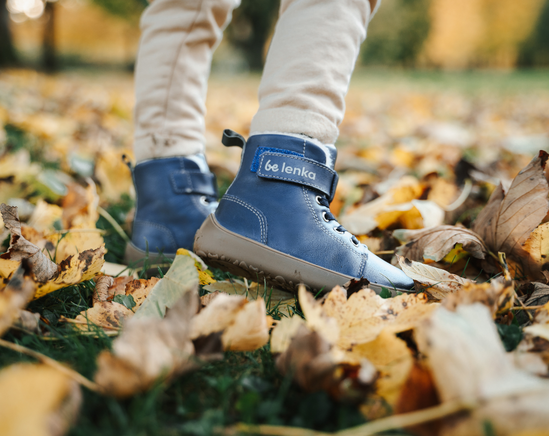 Winter barefoot boots Be Lenka Winter Kids - Ocean Blue