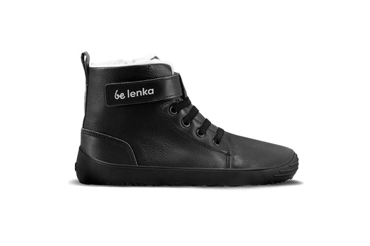 Winter barefoot boots Be Lenka Winter Kids - All Black