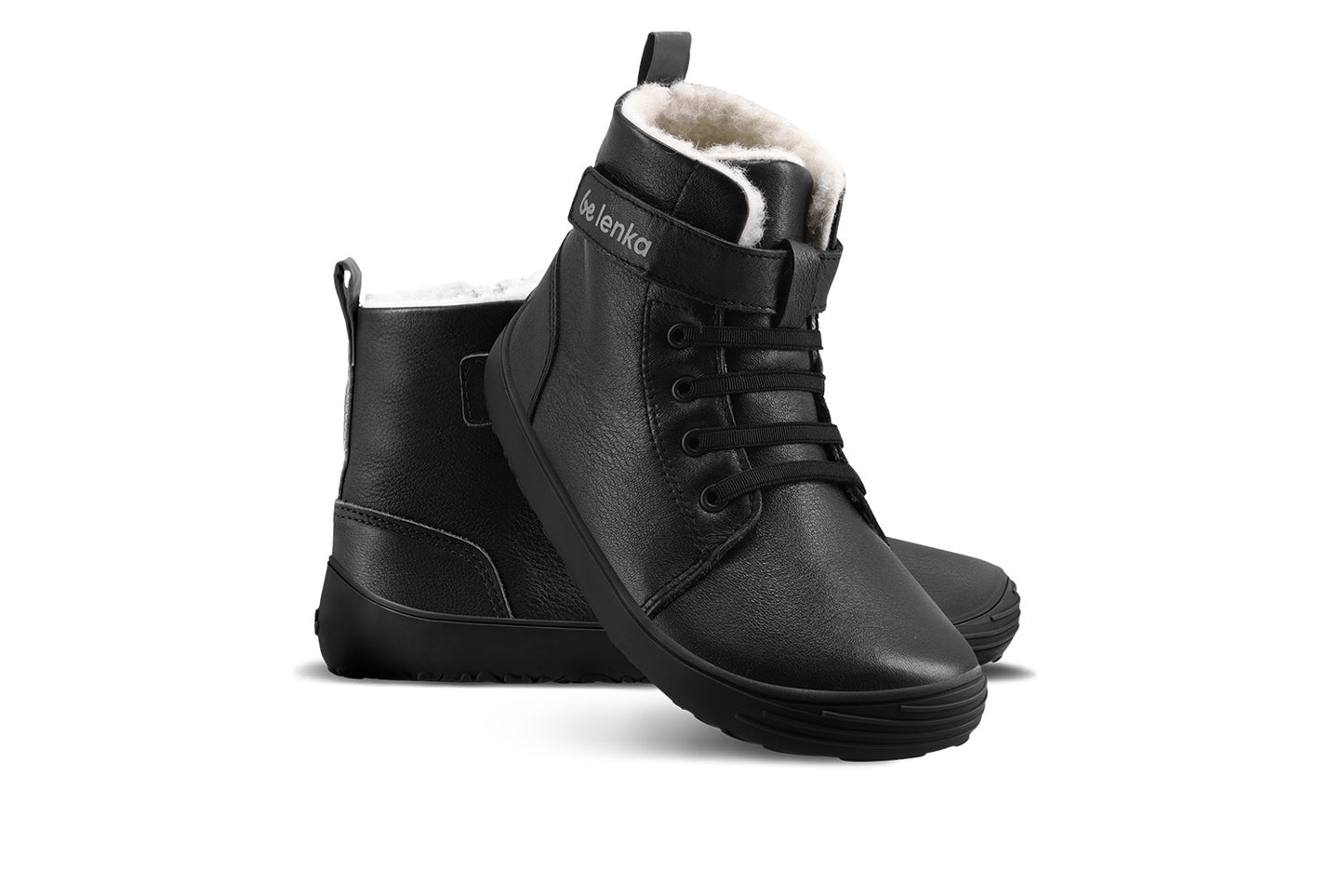 Winter barefoot boots Be Lenka Winter Kids - All Black