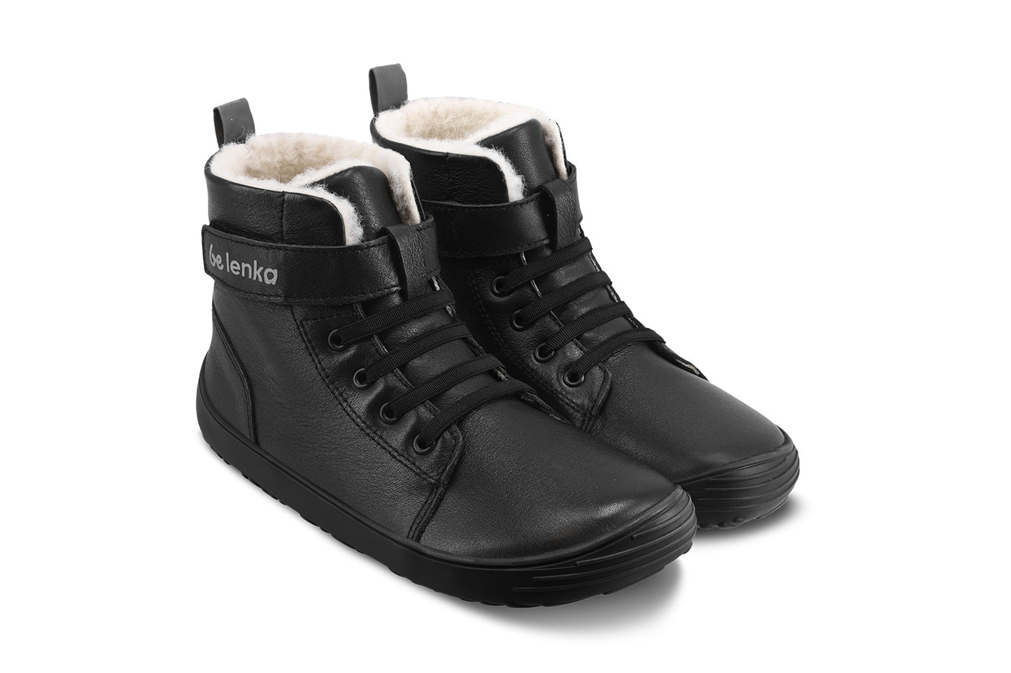 Winter barefoot boots Be Lenka Winter Kids - All Black