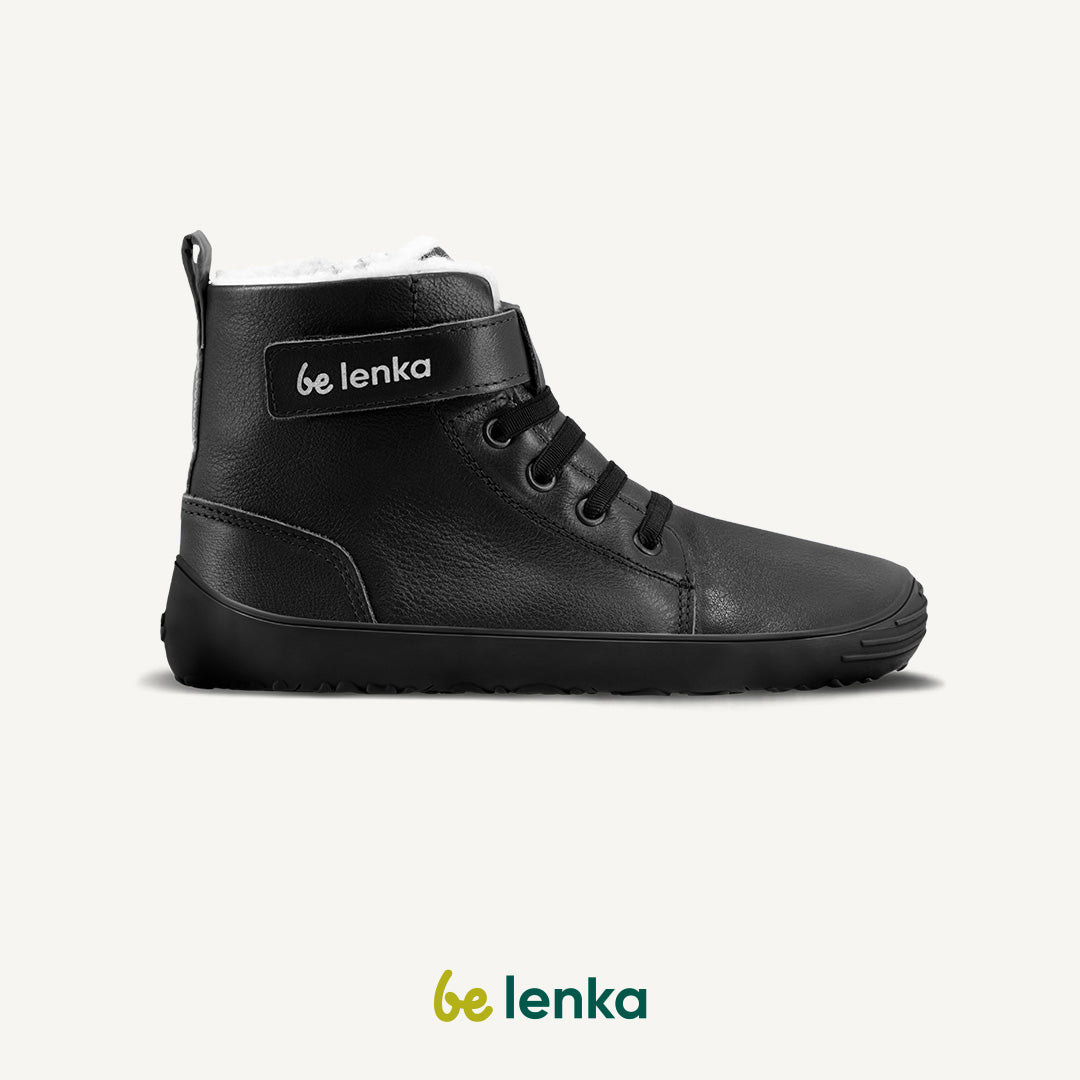 Winter barefoot boots Be Lenka Winter Kids - All Black