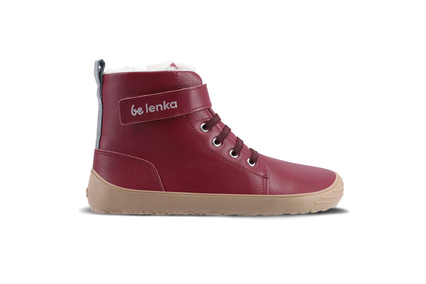 Winter barefoot boots Be Lenka Winter Kids - Dark Cherry Red