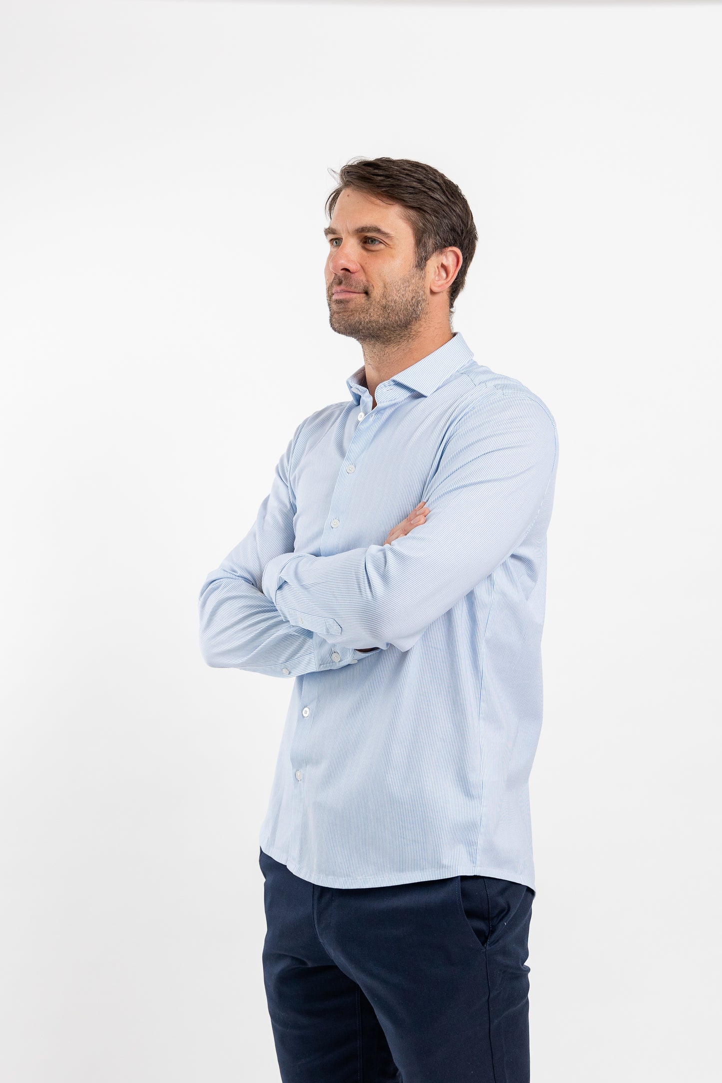 Men’s Shirt Slim Be Lenka Essentials - Blue and White