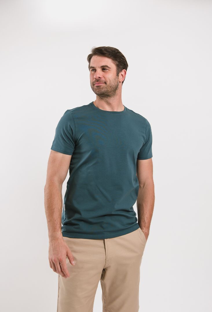 Men’s Round Neck T-shirt Be Lenka Essentials - Deep Ocean Blue