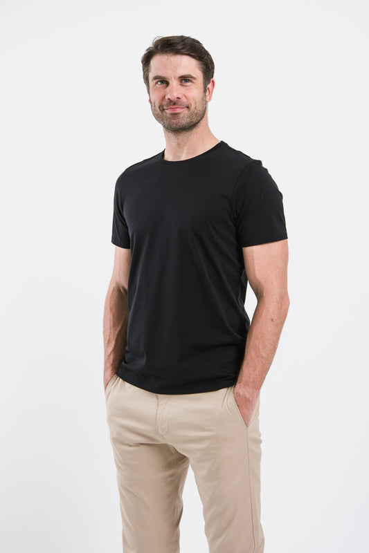 Men’s Round Neck T-shirt Be Lenka Essentials - Jet Black