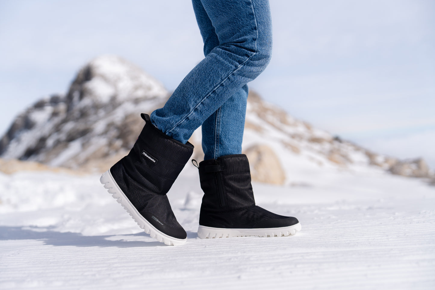 Winter Barefoot Boots Barebarics PolarStride - Black