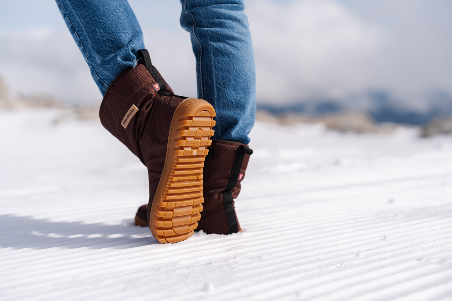 Winter Barefoot Boots Barebarics PolarStride - Copper Brown