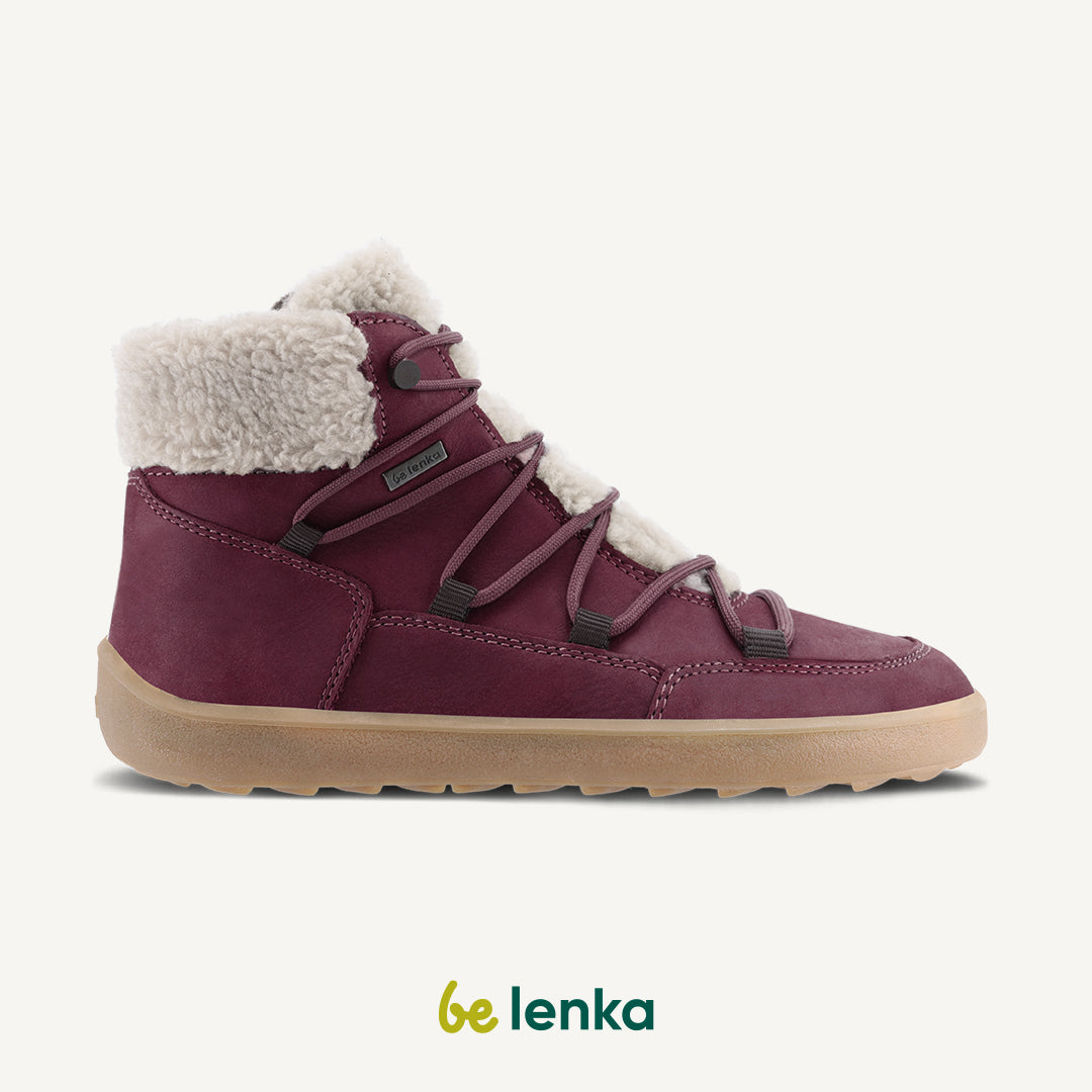 Winter Barefoot Boots Be Lenka Bliss - Burgundy Red